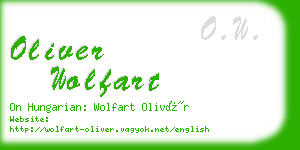oliver wolfart business card